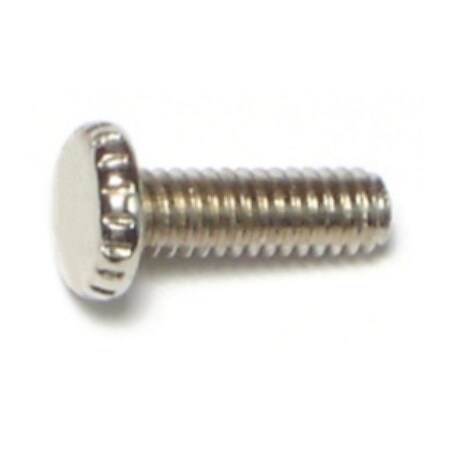 Midwest Fastener Thumb Screw, #8-32 Thread Size, Nickel Plated Steel, 1/2 in Lg, 20 PK 64662